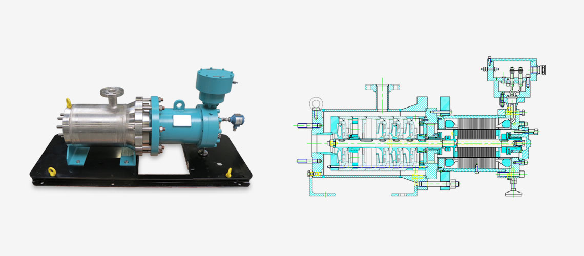 Industrial canned motor pump for cryogenic liquids