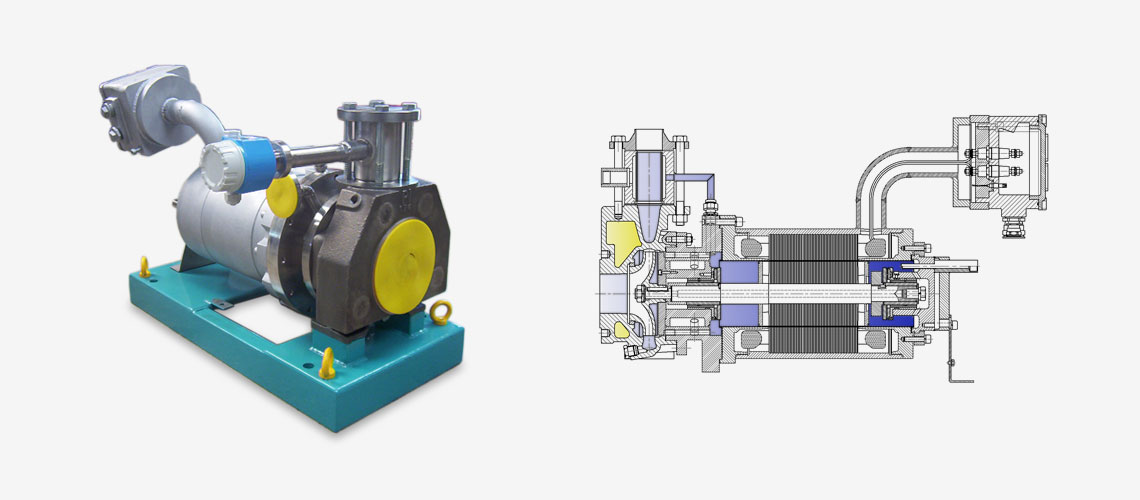 Industrial pump for dangerous liquids, canned motor pump dangerous liquids